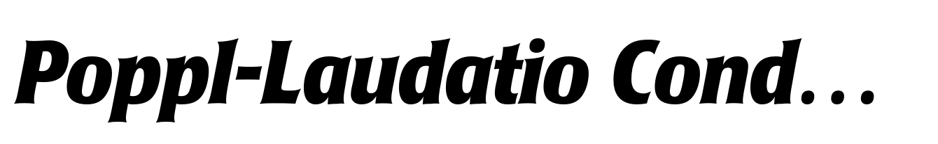 Poppl-Laudatio Condensed Bold Italic